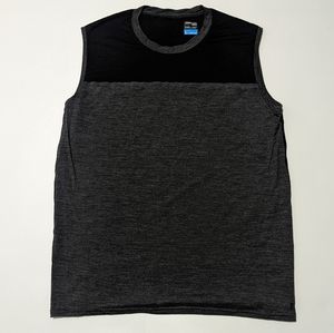 Men's Icebreaker L Black/Gray Merino Wool Cool-lite Tank